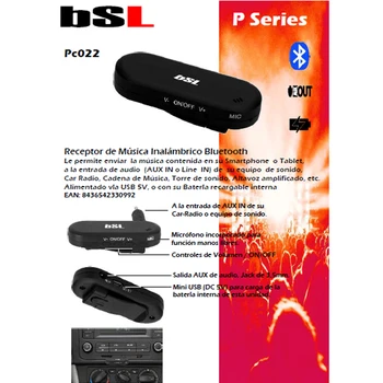 BSL PC022, brezžični glasbeni sprejemnik, avto, hands-free, Bluetooth predvajalnik, mp3, slušalke, aux,jack3.5 mm,mini usb