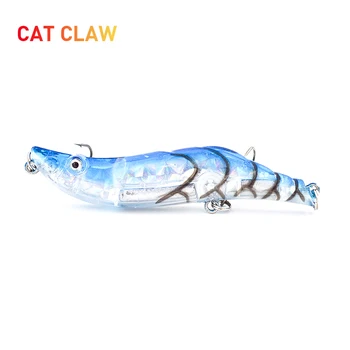 Cat Claw 3D Oči Kozice Težko Privabiti Plastičnih Umetnih Lignji Simulacije Vabe Turluttes Pour Calamars 80 mm 15 g 101SG Trajno Reševanje