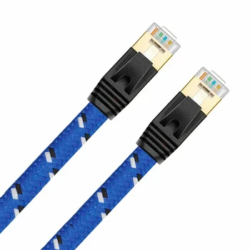 Cat7 Kabel Ethernet Lan Ravno Kabel UTP CAT 7 RJ 45 Omrežni Kabel 1m 1,5 m 2m 3m 5m Patch Kabel Mrežni Črno Modra Za Prenosni Poti