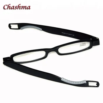 Chashma blagovna Znamka Modnih TR90 Kakovosti Moških Optičnih Očal 360-Stopinjski Vrtečih Očala Slim Branje Očala, z torbico za Ženske