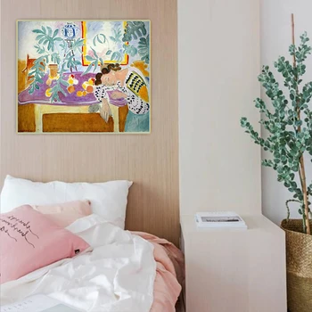 Citon Henri Matisse《tihožitje z spalnik》Platno Umetnosti Oljno sliko Umetnine Plakat Slika Stenski Dekor Ozadje Doma Dekoracijo