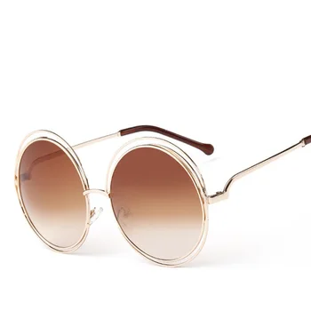 COOLSIR Krog Prvotni Načrt Gradient sončna Očala Clear Leče Ženske Moški UV Zaščito Luksuzni Elegantna Dama sončna Očala Čisto Nov