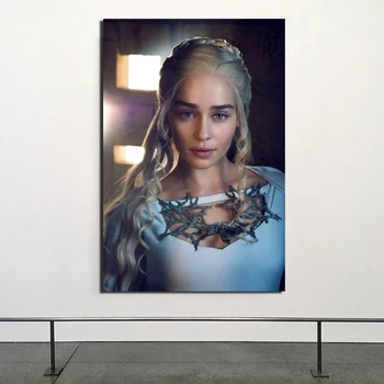 Daenerys Targaryen Platno, Slikarsko, Plakati, Tiskanje Marmorja Steno Umetnosti Slikarstva Dekorativne Slike Sodobno Dekoracijo Doma Okvir