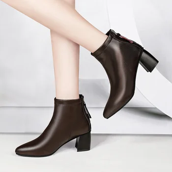 Debele in visoke pete, škornji 2019 nove ženske Martin škornji ženski Britanski veter seksi opozoril ženske čevlje jesen in zimo čevlji