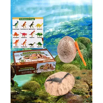 Dino Jajca Izkopa Sklop 12 Dinozavri Fosilnih izkopljemo Komplet za Arheologijo Znanstveno Darilo