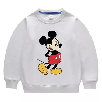 Disney Mickey Mouse Hoodie Risanka Tiskanje Baby Dekleta Hooded zgornji del Trenirke otroških Oblačil Dekleta, Fantje, Puloverji Outwear