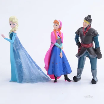 Disney Številke Princesa 10 cm Anime PVC Dejanje Slika Kristoff Sven Olaf, Zamrznjeno, Rojstni dan Igrače za Otroke, Božična Darila, DS04