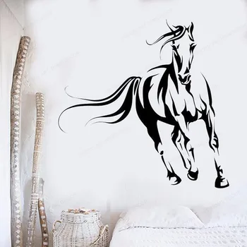 Divji konj vinilna Živali stenske nalepke, vinilne Konj teče stenski dekor doma izmenljive plakat JH677