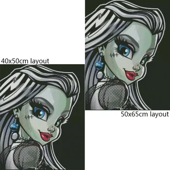 DIY Diamond Slike Diamond Mozaik Vampir dekle Polno Kvadratnih Diamanti in Krog Diamond Vezenje DE045