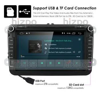 DSP 2din Android 10 Avto, GPS Navigacija za VW Volkswagen, ŠKODA GOLF V, POLO, PASSAT JETTA TIGUAN dvd predvajalnik 4G