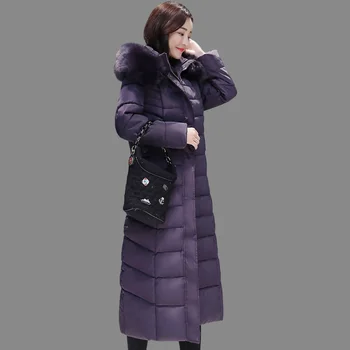 Dvojno Stranicami Navzdol Dolge Zimske Jakne Turtleneck Bela Navzdol Plašč Toplo Parkas Sneg Vrhnja Oblačila Plus Velikost Modna Oblačila Ženska 2020