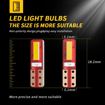 DXZ 10Pcs T5 Super Svetla LED Žarnice Canbus Bela 2SMD Čipov za Samodejno brez Napak Avto Instrument Grozd nadzorni Plošči Luč 12V