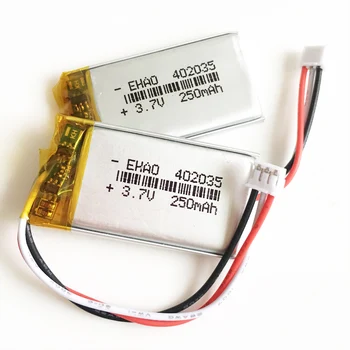 EHAO 402035 3,7 V 250mAh Litij-Polimer LiPo baterija za ponovno Polnjenje z joseph smith translation 1,5 mm 3pin priključek za GPS, Mp3 pametno gledati