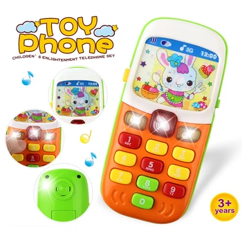 Elektronske Igrače Telefon Za Otroke Baby Mobilni Telefon Izobraževalne Učenje Igrače Glasbeni Zvok Pralni Igrača Za Otroke (Barvo Naključno)