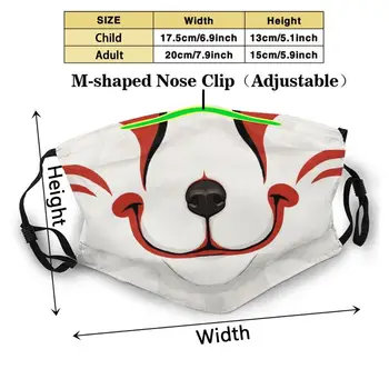 Emotivno - Kitsune Fox Vesel Obraz Masko Stroj Filter Poletje Vroče Prodaje Maske Kitsune Fox Duh Živali