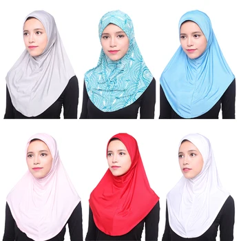 En Kos Amira Hidžab Muslimanske Ženske Print Head Zaviti Šal Šal Potegnite Na Pripravljen Nositi Hijabs Islamske Niab Nikab Instant Headscarf