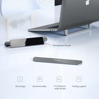 Essager Stojalo Za Prenosni računalnik Macbook Air Pro Portable Prenosni Nosilec Stoji Desk Zložljive PC Podpora Nosilec Za 11.6-17 palčni