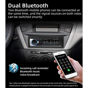 Essgoo 1 Din avtoradia Bluetooth Dvojni USB, AUX V Avtomobilski Stereo In-dash FM Predvajalnik Mp3 WMA Autoradio