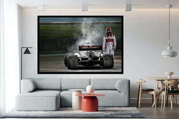 F1 Dirke Kimi Raikkonen Prvak Ferrari, Mercedes Redbull Dirke Doma Dekor Wall Art Visoke Kakovosti Plakat Nalepko