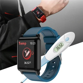 F54 Pametno Gledati Bluetooth Telesne Temperature, Merjenje Srčnega utripa, Krvnega Tlaka, Spremljanje Fitnes Tracker IP67 Nepremočljiva Šport Gledam