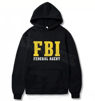 FBI Hoodies agent tajne službe policijsko CIA Osebje Moški Puloverji s kapuco Pomlad Jesen Moški Priložnostne Hoodies Moških in žensk Majica Vrhovi