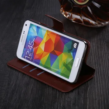 Flip Case Za Samsung Galaxy S5 Mini G800 G800F G800H Telefon Vrečko Knjigo Kritje Denarnice Trde Plastike Telefon Kože Primeru Imetnik Kartice