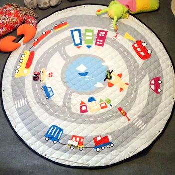 Fox Avto Krog Otroci Preprogo Igrače za Malčke Preprogo Otroška Igra Mat Bombaž Razvoj Mat Preprogo Puzzle otroška Preproga Igrajo Preproge Vrečko za Shranjevanje