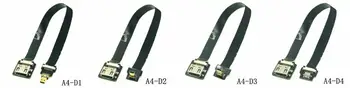 FPV Micro HDMI-Mini HDMI 90 Stopinj Adapter 5 cm-100 cm FPC Traku Ravno HDMI TV Kamera Kabel Igrišču 20pin Vtič Priključek