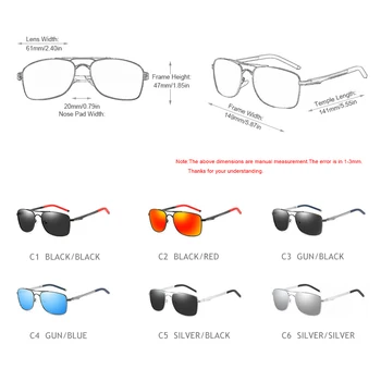 FUQIAN 2020 Kvadratnih Moških Polarizirana sončna Očala Luksuzni Aluminija, Magnezija Moška sončna Očala Moda Ogledalo, Modro Vožnje Očala UV400