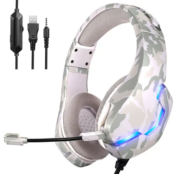 Gaming Slušalke za PS5 Žično Žareče Slušalke Nad-Ear Slušalke Globok Bas Stereo Čelade z Mic za PS4 Xbox Prenosni RAČUNALNIK