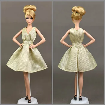 Gliter Doll Obleke Klasične Večerno Obleko za Barbie Lutka Oblek Izključno Ročno, Oblačila Za 1/6 BJD Lutka Pribor Otrok Igrača