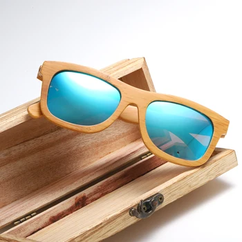 GM blagovno Znamko Design Polarizirana Lesene sončna Očala Ročno Naravnega Bambusa Okvir Očal S1725