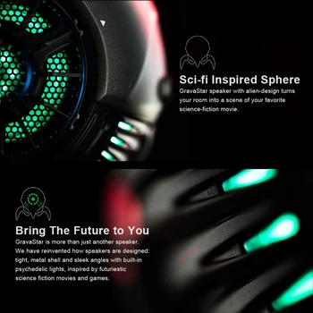 GravaStar 20W TWS Zložljiva Stereo Brezžična tehnologija bluetooth Zvočnik Zunanji Prenosni Subwoofer boombox z LED Luč za Domači Kino