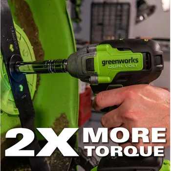 Greenworks 48/24V DUAL-VOLT 1/2 palčni Akumulatorski Brushless Električni Izvijač Vpliv Ključa Vtičnico Ključa 400N.m