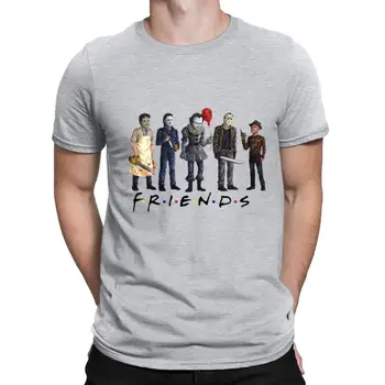 Groza Prijatelji Pennywise Michael Myers Jason Voorhees Halloween Moški T-Shirt Vrhovi Nekaj bombaža t-srajce