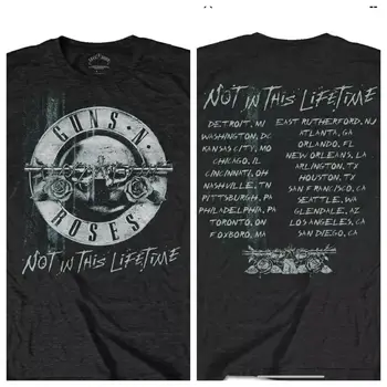 Guns N Roses Mens Uradni Majica S Kratkimi Rokavi Ne V Tem Življenju Tour Črni Bombaž