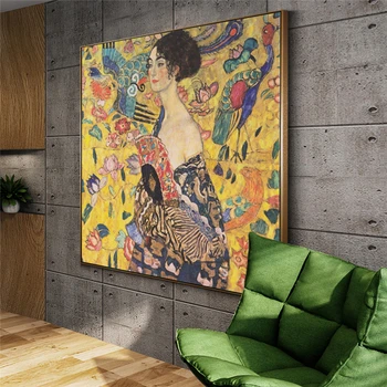 Gustav Klimt, Ki Jih Slike Na Steni Razmnoževanje Portret Adele Bloch Zlati Wall Art Platno Cuadros Slike Za Dnevno Sobo