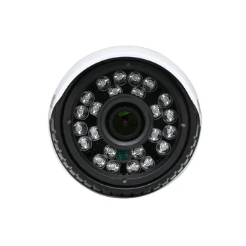 H. 264/H. 265 POE Nepremočljiva 1080P/720P Bullet IP Kamera Zunanja Varnost 24PCS LED ONVIF Kovinsko Ohišje IP CCTV Cam Sistem