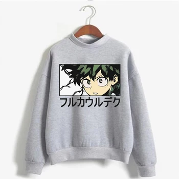 Harajuku moj junak univerzami Unisex Hoodies Japonski Anime izuku midoriya Natisnjeni Moški pulover s kapuco Ulične Priložnostne Sweatshirts