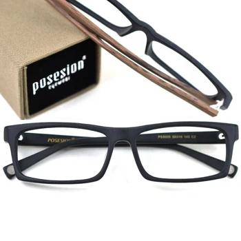 HDCRAFTER Očal Okvir Les Optični Recept Moških Kvadratnih Očala Moški Očala Očala Okvirji Gafas Oculos 2020