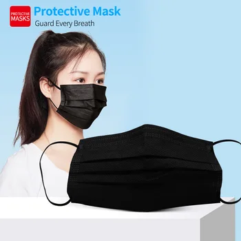 Hitra Dostava Razpoložljivi Črno Masko Proti prahu Naguban Civilne 3 Layer Mask Non, Tkane Dihanje Varstvo Zdravja Masko