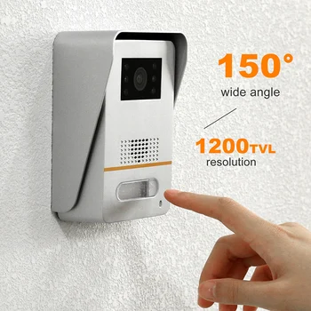 HomeFong Video Vrata Telefon Žično Video Interkom s Ključavnico 10 palčni Monitor 150° širokokotni Zvonec Doma Dostop do Sistema za Nadzor Kit