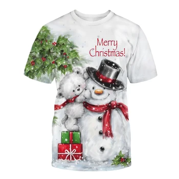 Hot-prodaja poletje 3DT srajce za moške in ženske, v letu 2020, najnovejše modne kratka sleeved Santa natisni T-shirt priložnostne vrh XXS-6XL
