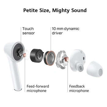 HUAWEI FreeBuds 3i Globalna različica izvirnega Brezžične Slušalke TWS Bluetooth Slušalke Slušalke Aktivno odstranjevanje Preklic 3-mic Sistem