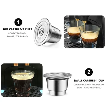ICafilasFor Nespresso L ' Or Barista Pralni Filter za Večkratno uporabo Nespresso Aparat Kapsule Crema Kava Vžigalnike Košarico
