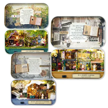 Igrače za otroke lutka hiša Pohištvo Polje miniaturno Gledališče lutke lutka hiša dodatna oprema mini hiša DIY lutke villa
