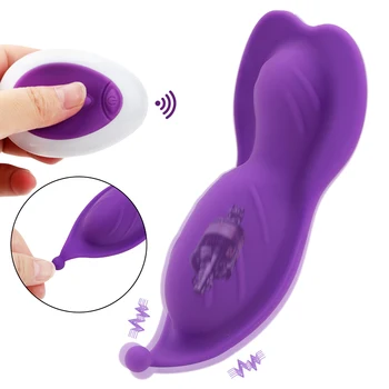 IKOKY 10 Frekvenca Nosljivi Metulj Dildo G Spot Stimulator Klitorisa Nevidno Vibracijsko Jajce Vibrator Prenosen Daljinski upravljalnik