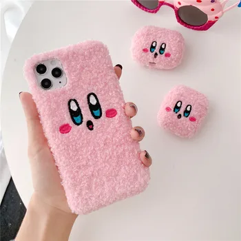 INS Risanka srčkan Kirby 3D plišastih mehko telefon primeru za iPhone mini 12 11 7 8 Pro plus X XS XR MAX moda smešno igri anime Pokrov