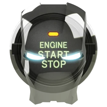 Iron Man Avto Notranjost Motorja Vžiga Start Stop Tipka Vklop Gumb za Kritje Trim Nalepke, 3D Avto Notranja Oprema