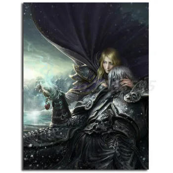 Jaina Proudmoore In Arthas Menethil Svetu Warcrafts Umetniško Platno Plakat Slikarstvo Stensko Sliko Natisniti Doma Spalnica Dekoracijo